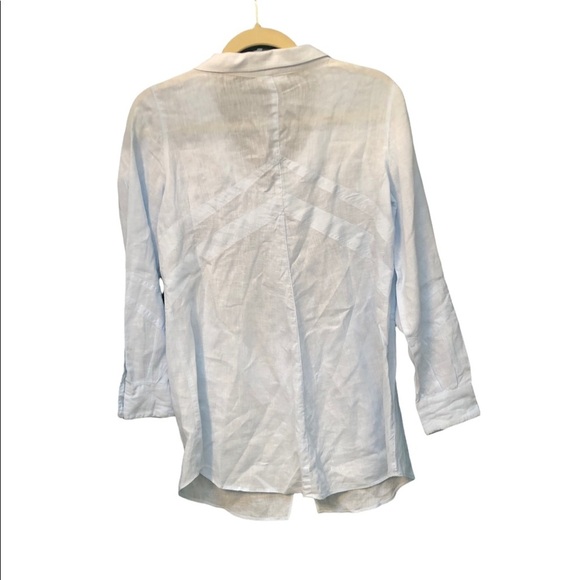 NWOT SOFT SURROUNDINGS LINEN BUTTON DOWN TUNIC - Picture 2 of 5
